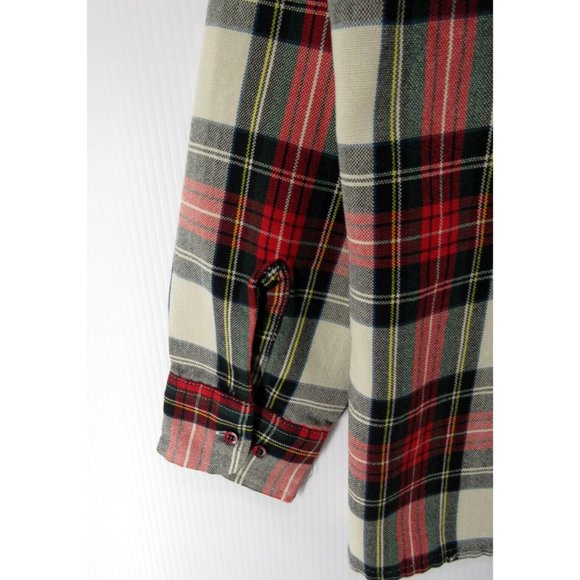 VINTAGE Backpacker Shirt Medium Red Button Up Flannel Outdoor Western - Picture 8 of 11